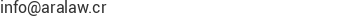Correo electr&oacute;nico de ARA LAW ABOGADOS