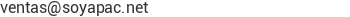 Correo electr&oacute;nico de CETEBEDI S.A. (Soya Pac)